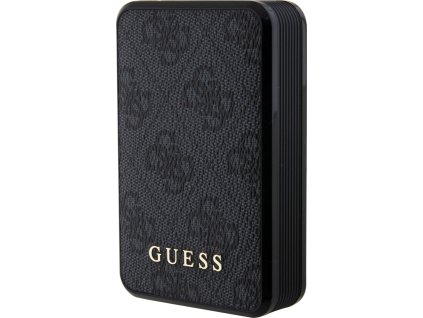 Guess PU 4G MagSafe Powerbanka 10000mAh 18W, Čierna