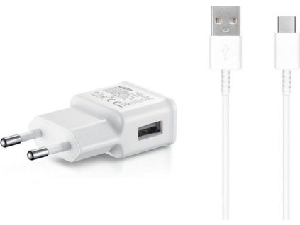 Samsung EP-TA200EWE Nabíjačka USB 15W + kábel USB-C, Biela