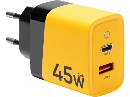 Nabíjačka 45W Microgrid GaN 45W, Tactical, Žltá