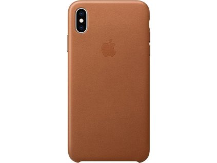 Originál Kožený Kryt pre iPhone XS Max Saddle Brown, MRWV2ZM/A