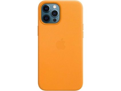 Apple MHKH3FE/A Kožený Kryt s MagSafe pre iPhone 12 Pro Max, Oranžový