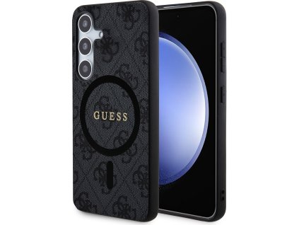 Guess GUHCS24SGF4GGR Kryt s MagSafe pre Samsung Galaxy S24, Čierne