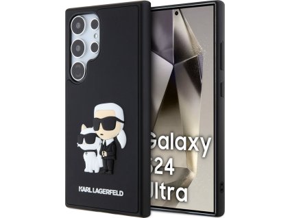 Karl Lagerfeld Silikónový Kryt pre  Samsung Galaxy S24 Ultra, Čierny