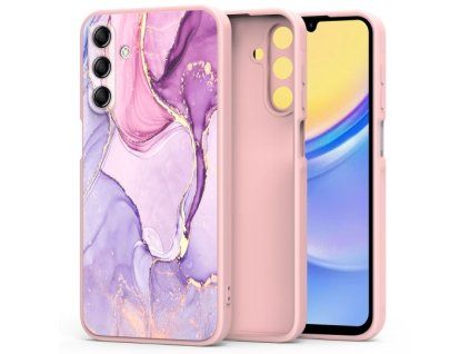 Marble kryt pre Samsung Galaxy A15 4G/5G, Tech-Protect, Ružový