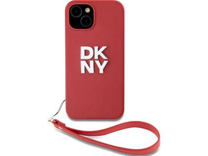 PU Stack Kožený kryt pre Apple iPhone 14, DKNY, Červený