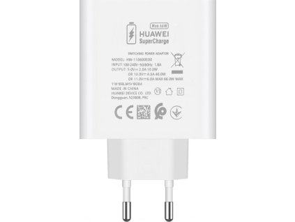 Huawei Cestovná nabíjačka Super Charge USB-A 66W (Bulk balenie), Biela