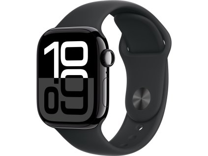 Apple Watch Series 10 GPS + Cellular 42mm Jet Black Aluminium Case  (S/M), MWX63QC/A