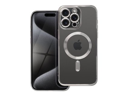 Electro Kryt s MagSafe iPhone 15 Pro Max, Strieborný