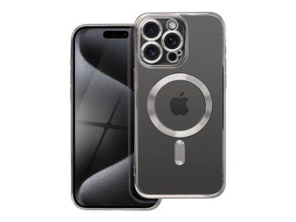 Electro kryt s MagSafe pre Apple iPhone 15 Pro Max, Strieborný