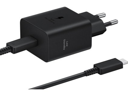 Nabíjačka Samsung EP-T4511XBE USB-C 45W + USB-C kábel, Čierna