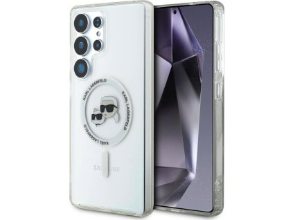 Karl Lagerfeld IML K&CH Heads Kryt s MagSafe pre Samsung Galaxy S25 Ultra, Transparentný