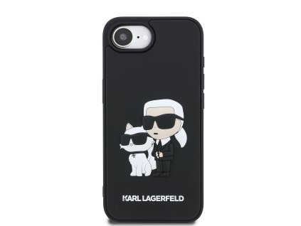 karl lagerfeld 3d rubber karl and choupette zadni kryt pro iphone 16e black 1 big ies13848279