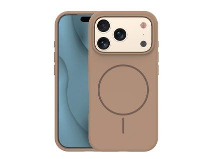Silikonový kryt s MagSafe pre Apple iPhone 17 Pro / iPhone 18 Pro, Hnedý