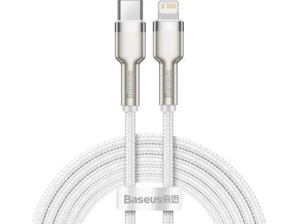 Cafule Metal Series Dátový Kábel USB-C / Lightning 20W 2m, Baseus, Biely
