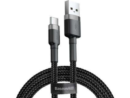 Cafule Series Dátový Kábel USB-A - USB-C 2A 3m, Baseus, Čierny