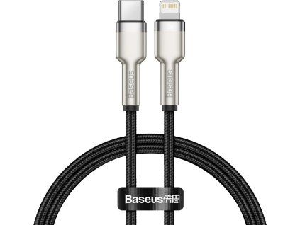 Cafule Metal Series Dátový Kábel USB-C - Lightning 20W 0.25m, Baseus, Čierny