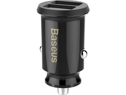 Grain Nabíjačka do Auta 15.5W 2x USB, Baseus, Čierna