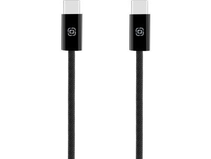Super Fast USB-C / USB-C Pletený kábel 100W 2m, OBAL:ME, Čierny