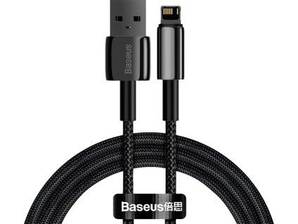 Tungsten Gold Kábel Lightning 2.4A 1m, Baseus, Čierny