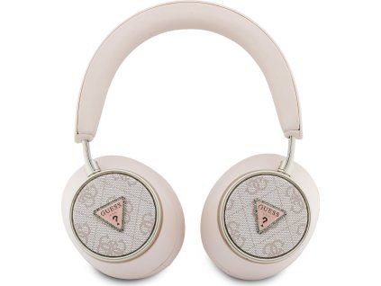 Guess PU 4G Triangle Logo ENC Bezdrátová Slúchadlá Pink