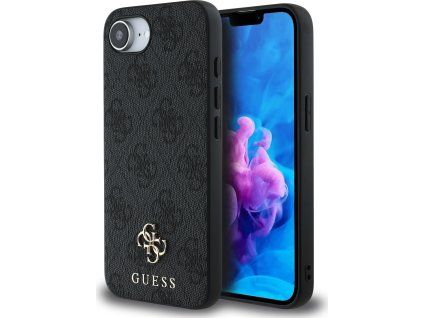 Guess PU 4G Small Metal Logo MagSafe Zadný Kryt pre iPhone 16e/17e Grey