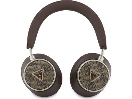 Guess PU 4G Triangle Logo ENC Bezdrátová Slúchadlá Brown