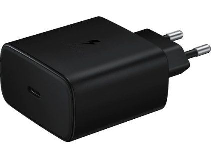 EP-TA845XBE Samsung USB-C 45W Cestovná nabíjačka + USB-C/USB-C Dátový Kábel Black