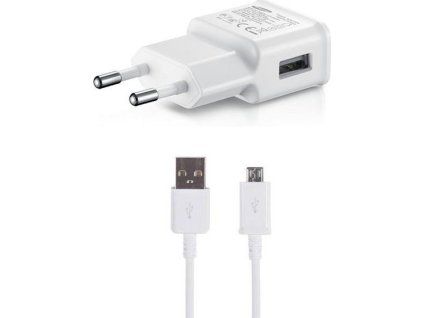 EP-TA200EWE + ECB-DU4EWE Samsung 15W Cestovná nabíjačka + microUSB Dátový Kábel White