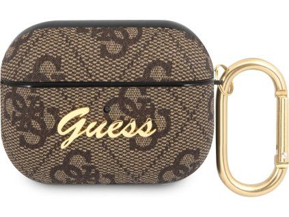 Guess 4G Script PC/PU Puzdro pre Airpods Pre Brown