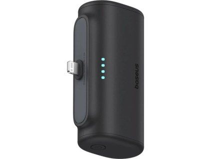 Compact IP Powerbanka 5000mAh 20W s konektorom Lightning, Baseus, Čierna