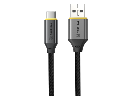 Fast Rope Aramid 2.0 Kábel USB-A/USB-C 1m, Tactical, Sivý