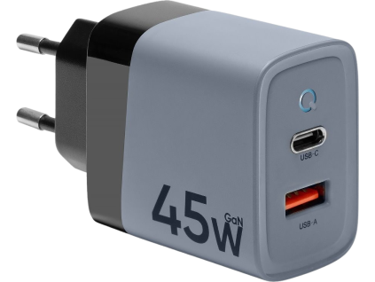 Nabíjačka Microgrid GaN 45W, Tactical, Sivá
