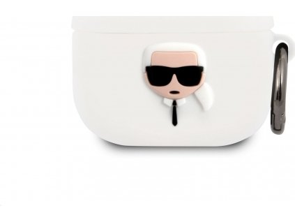 Karl Lagerfeld Silikónové Puzdro pre AirPods 3, Biele