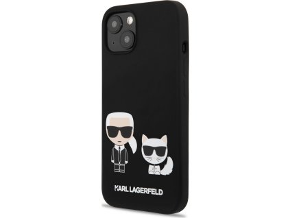 Karl Lagerfeld and Choupette Zadný Kryt pre iPhone 13 Mini, Čierny