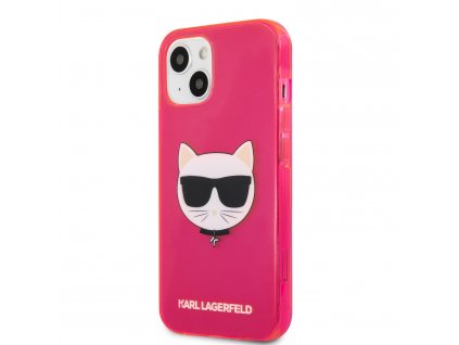 Karl Lagerfeld Choupette Head Kryt pre iPhone 13 mini, Ružový