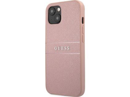 Leather Saffiano kryt pre Apple iPhone 13 mini, Guess, Ružový
