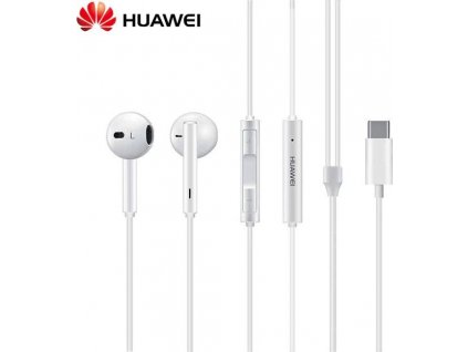 Originál slúchadlá Huawei CM33 Stereo, Biele (Bulk balenie)