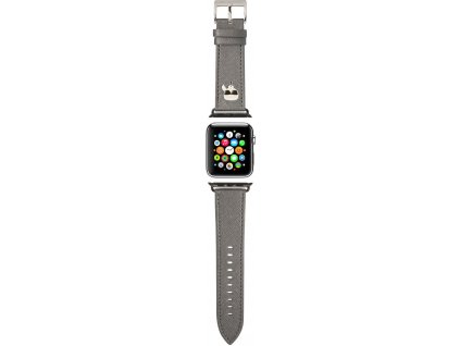 Karl Lagerfeld Karl Head Remienok pre Apple Watch 42/44/45 mm, Sivý