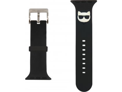 Karl Lagerfeld Choupette Head Remienok pre Apple Watch 38/40mm, Čierny