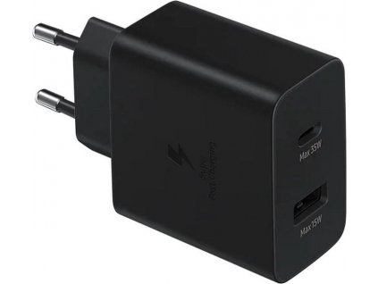 Nabíjací adaptér Samsung EP-TA220NBE USB a USB-C 35W, Čierny