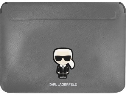 Karl Lagerfeld Saffiano Ikonik Puzdro na notebook 16", Sivé