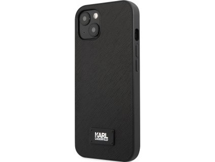 Karl Lagerfeld Saffiano Plaque Kryt pre iPhone 13 mini, Čierny