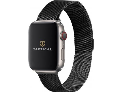 Tactical 333 Loop Magnetický Kovový Remienok pre Apple Watch 1/2/3/4/5/6/7/SE 38/40/41mm, Čierny