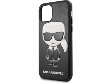 Embossed kryt pre Apple iPhone 11, Karl Lagerfeld, Čierny