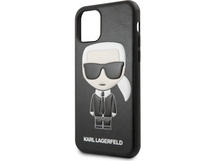 Karl Lagerfeld Embossed Kryt pre iPhone 11, Čierny