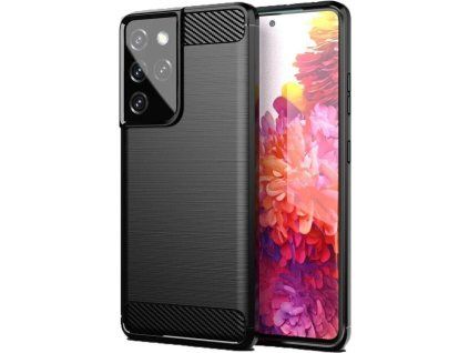Carbon kryt pre Samsung Galaxy S21 Ultra, Forcell, Čierny