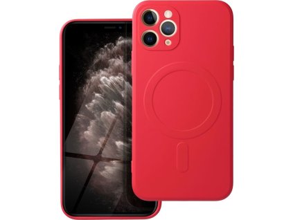 Silikonový kryt s MagSafe pre iPhone 11 Pro, Červený
