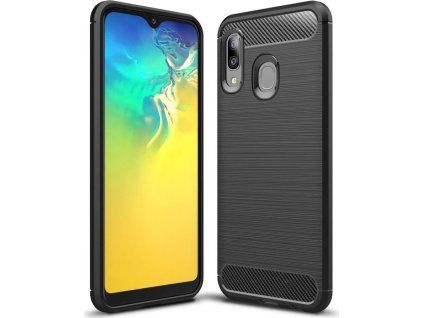 Carbon kryt pre Samsung Galaxy A20E, Forcell, Čierny