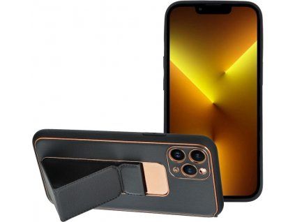 Leather kryt pre Apple iPhone 14 Pro, Forcell, Čierny