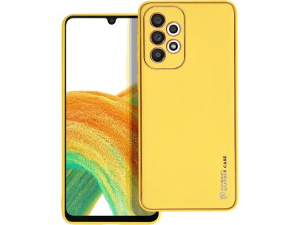 Forcell Kožený Kryt pre Samsung Galaxy A33 5G, Žltý